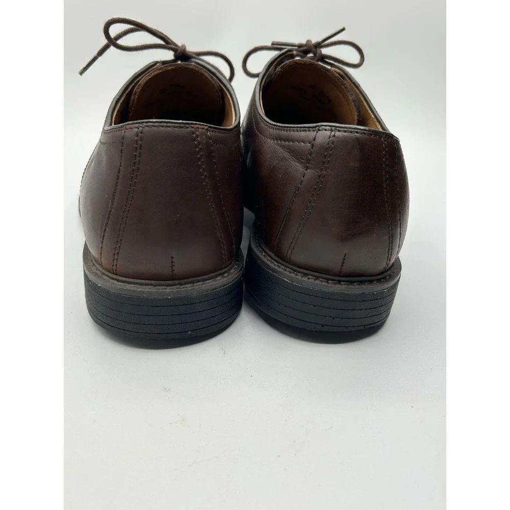 Johnston & Murphy Men's Oxford Sz 8.5 Sheepskin Shoes Oxblood Burgundy Lace Up